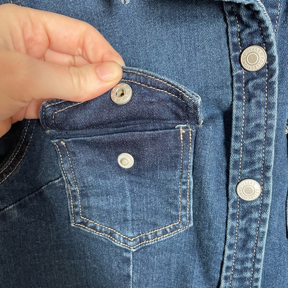 Dex Denim Snap Dress - Picture 3 of 7